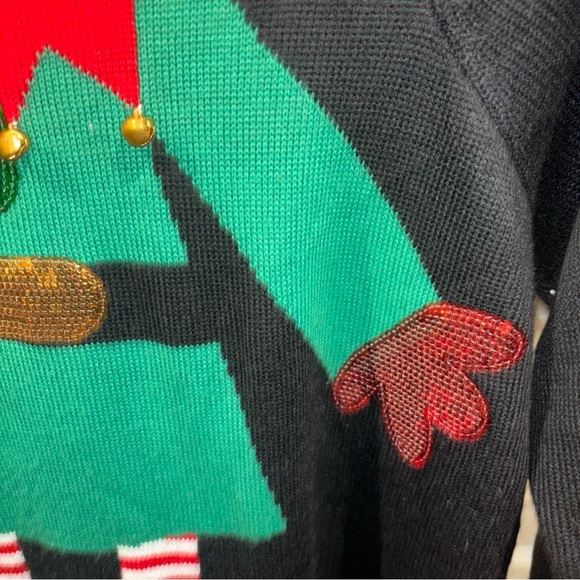 HOLIDAY TIME SIZE  3X  LADIES SWEATER   You Are The Elf With JINGLE Bells - Picture 10 of 11